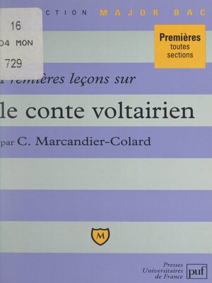 cover image of Premières leçons sur le conte voltairien